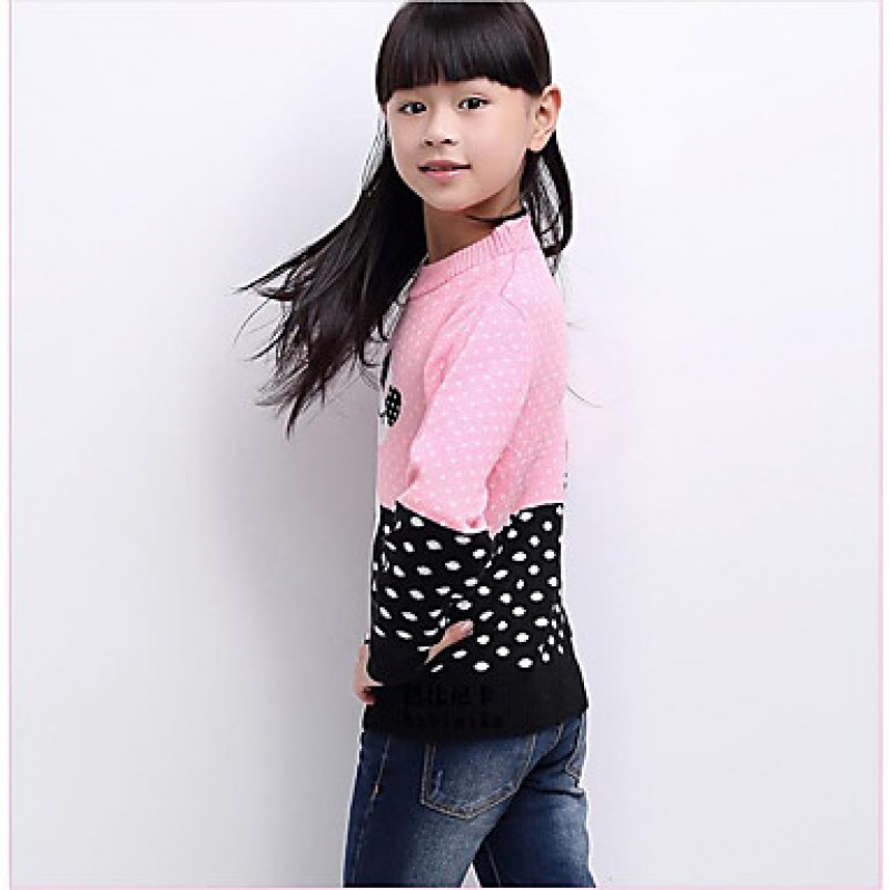 Girl's Casual/Daily Animal Print Sweater & CardiganCotton Winter / Fall Blue / Pink  