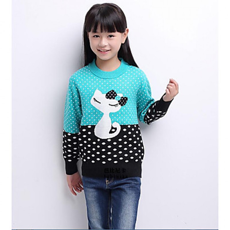 Girl's Casual/Daily Animal Print Sweater & Cardiga...