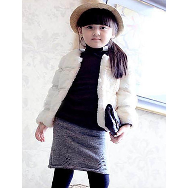 Girl Casual/Daily Solid Suit & Blazer,Cotton Winter Long Sleeve  