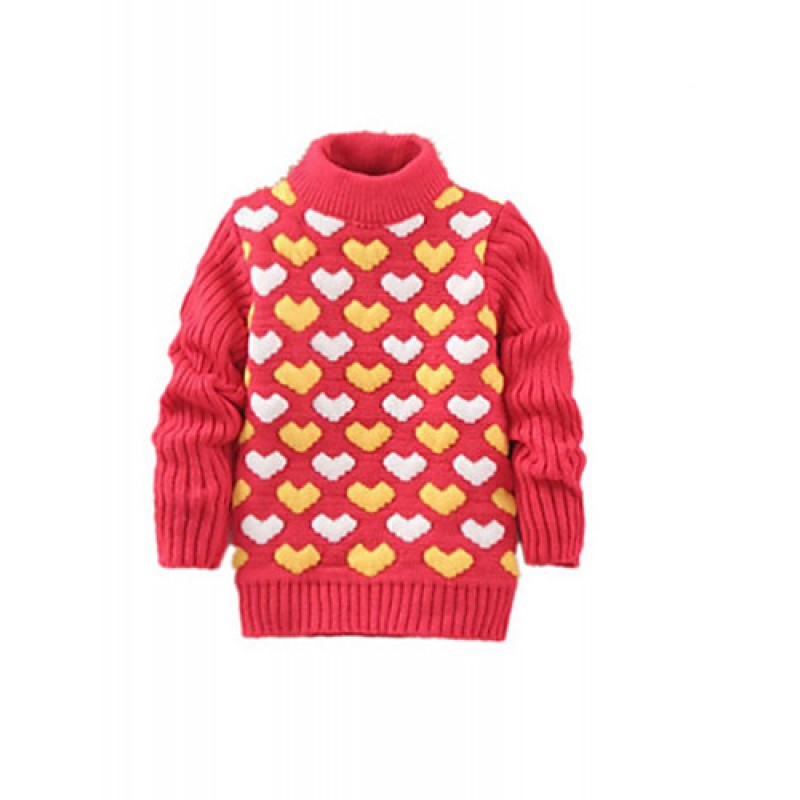Girl's Casual/Daily Floral Sweater & CardiganWool ...