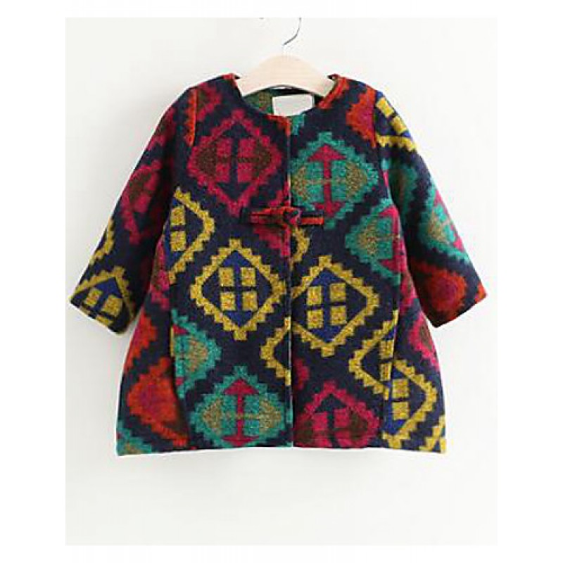 Girl Casual/Daily Patchwork Blouse,Cotton Winter / Fall  