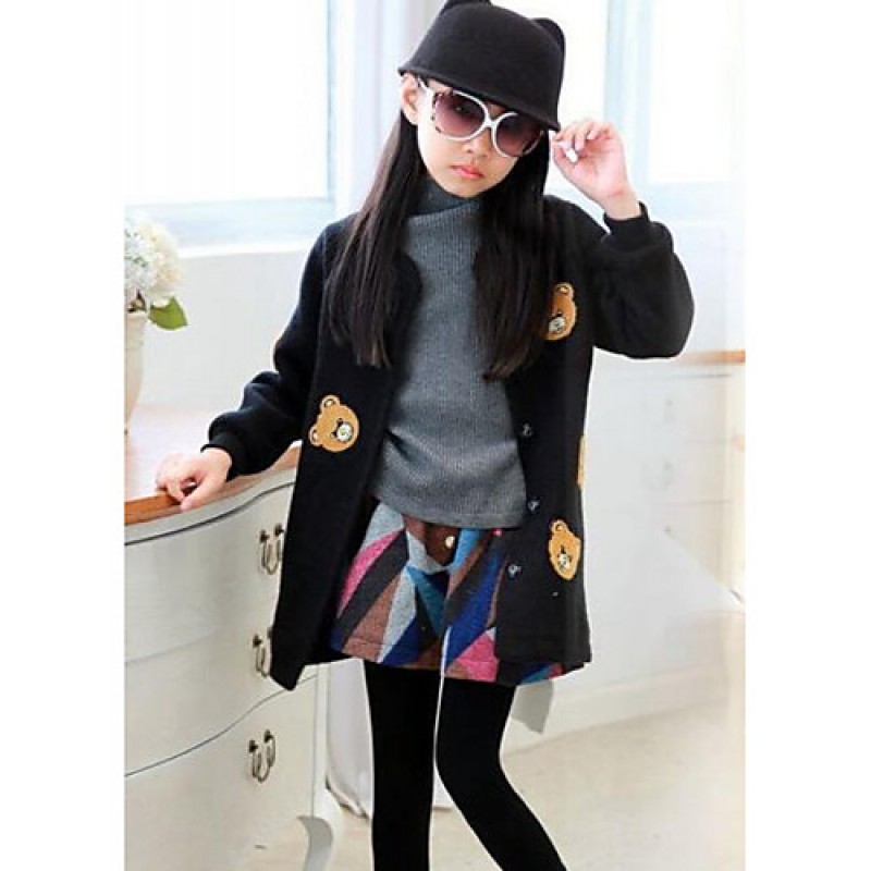 Girl Casual/Daily Floral Vest,Cotton Winter Sleeve...