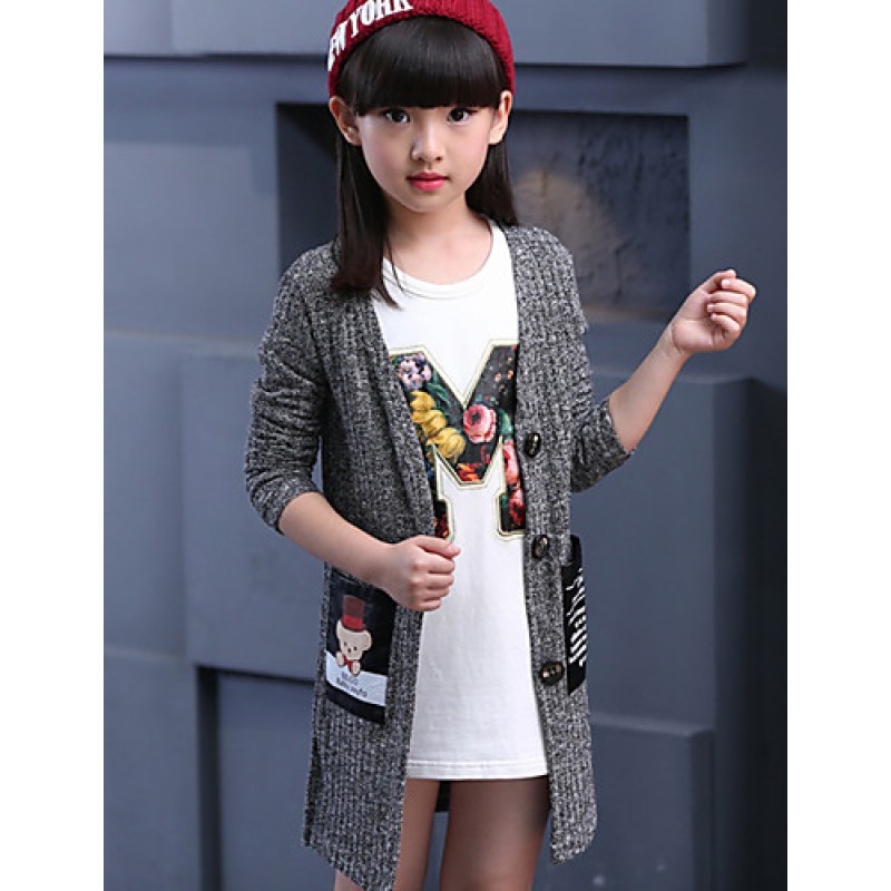 Girl's Casual/Daily Print Sweater & Cardigan / Jac...