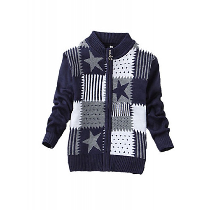 Boy's Casual/Daily Print Sweater & CardiganCashmere / Wool Winter / Spring / Fall Black / Gray  