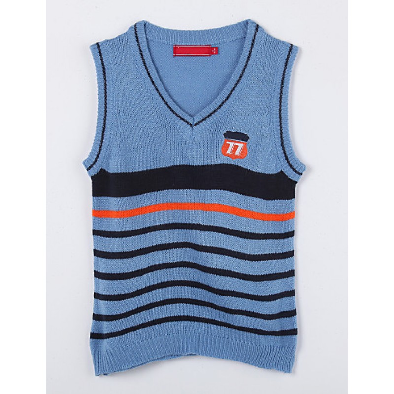 Boy's Casual/Daily Color Block Sweater & CardiganC...