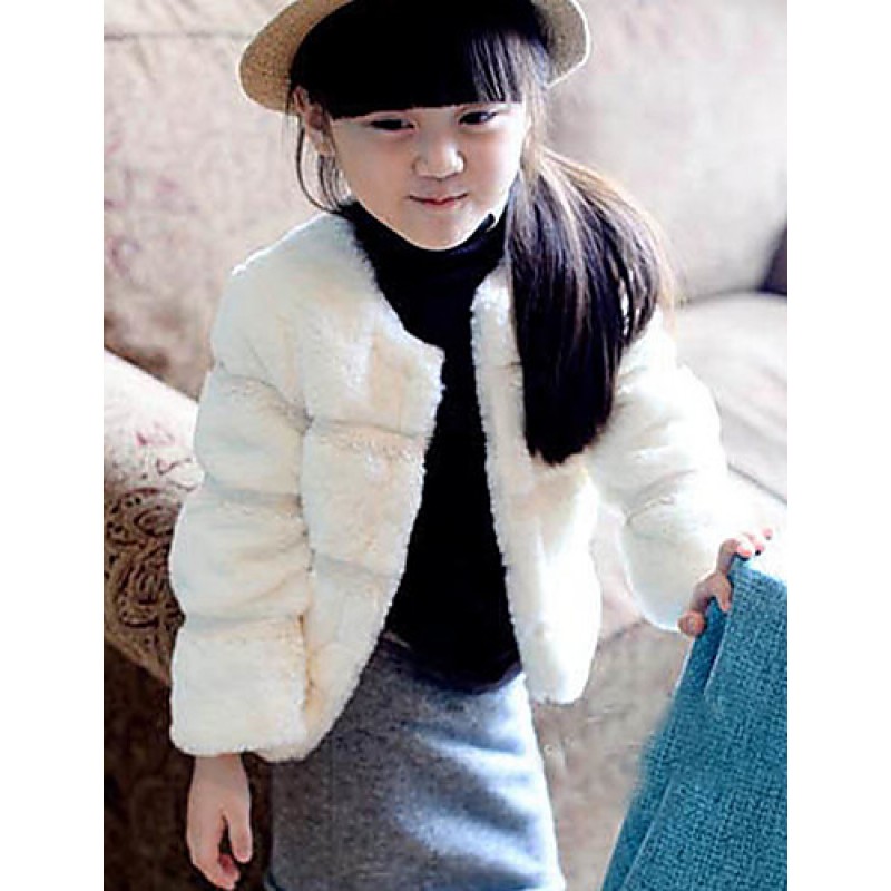Girl Casual/Daily Solid Suit & Blazer,Cotton Winter Long Sleeve  