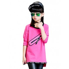 Girl Casual/Daily Leopard Tee,Cotton Spring / Fall Long Sleeve Regular  